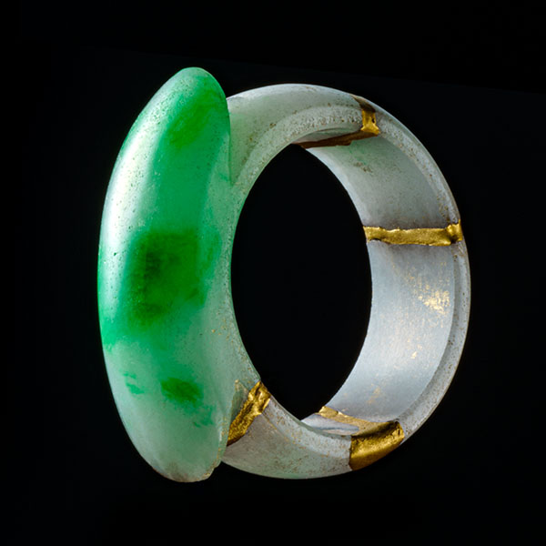 ヒスイの指輪金継ぎ修復